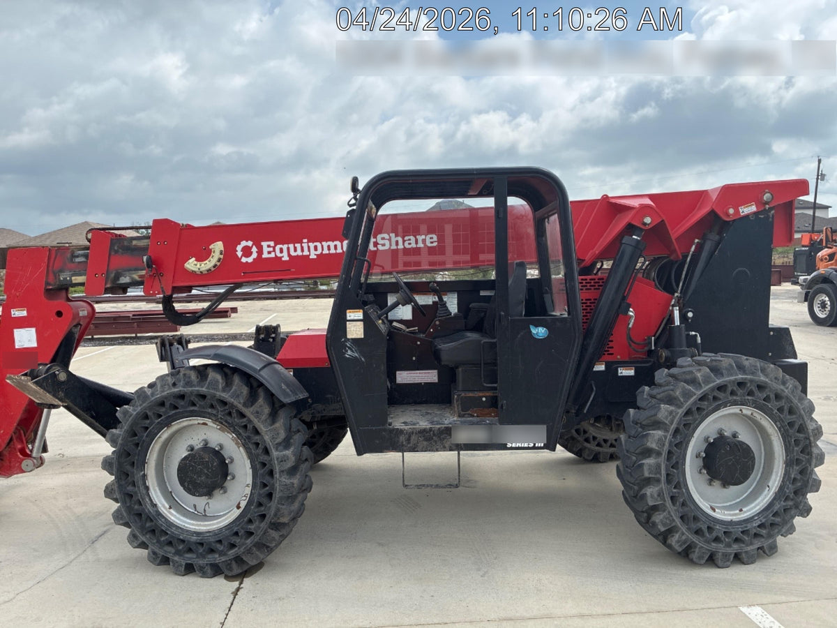 2019 Manitou 12042 Canopy, 120 HP , Solid Tires, Work Lights, Lift Hook, Auxiliary Hydraulics 66" Carriage and 60" Forks