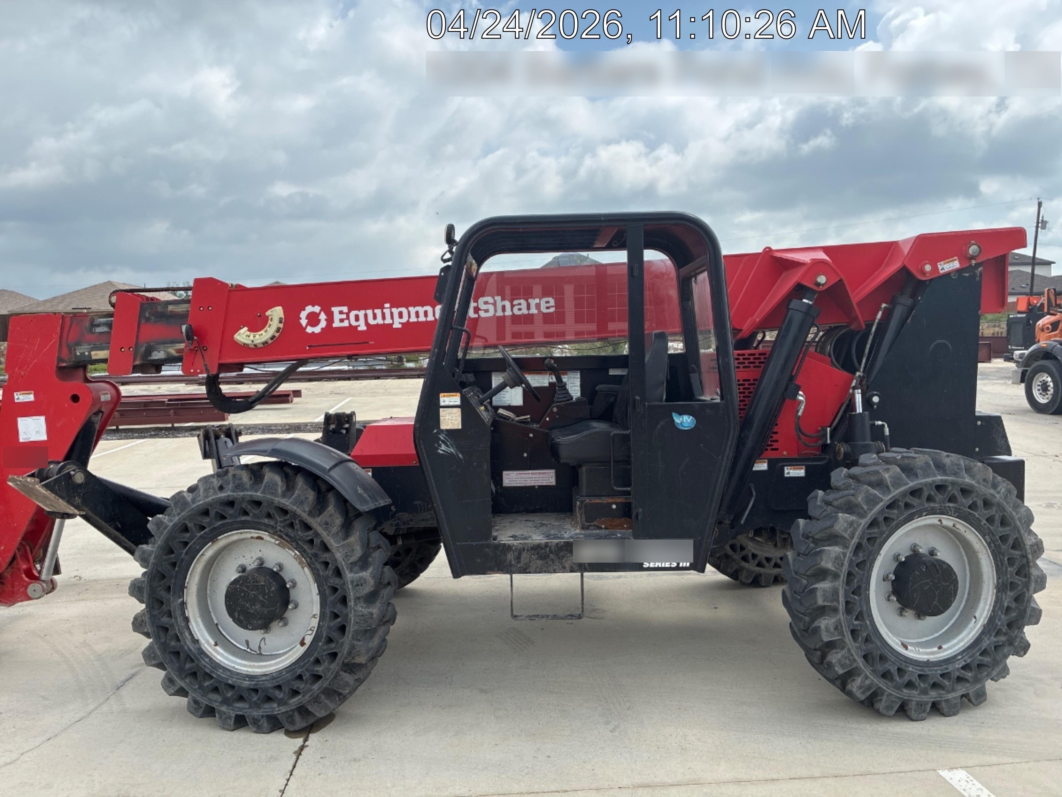 2019 Manitou 12042 Canopy, 120 HP , Solid Tires, Work Lights, Lift Hook, Auxiliary Hydraulics 66" Carriage and 60" Forks
