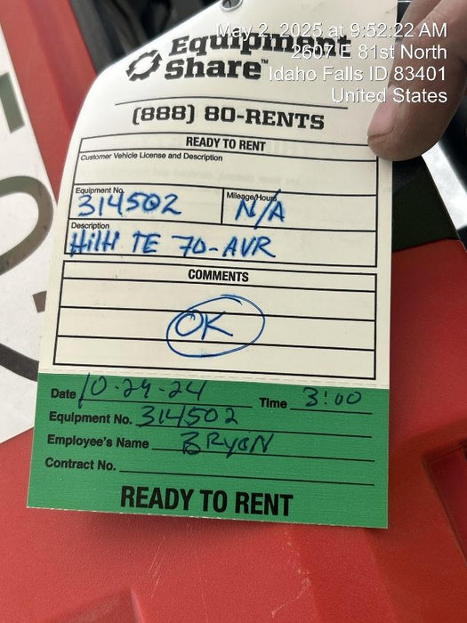 2023 HILTI TE 70-AVR