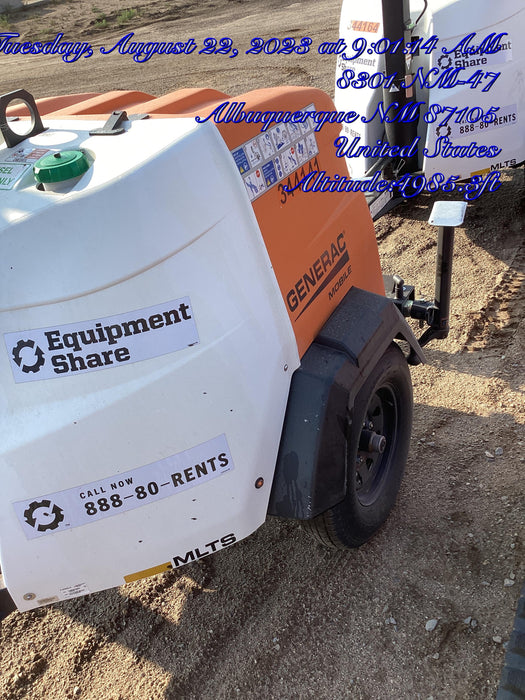 2023 Generac MLT2 Diesel, Flex Switch 120V Input, Powerzone Controller, (4) 320W LED Lights, 4kW Generator, 39.9 Gal Fuel Tank, 2" Ball, T3