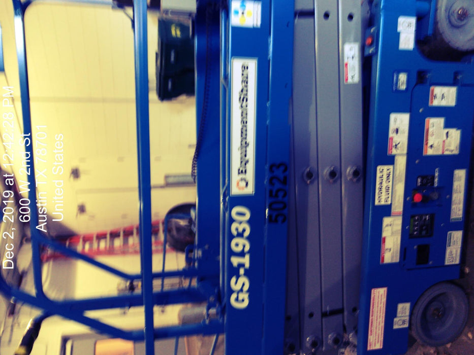 2019 Genie GS-1930 Fixed Rails with Chain Entry