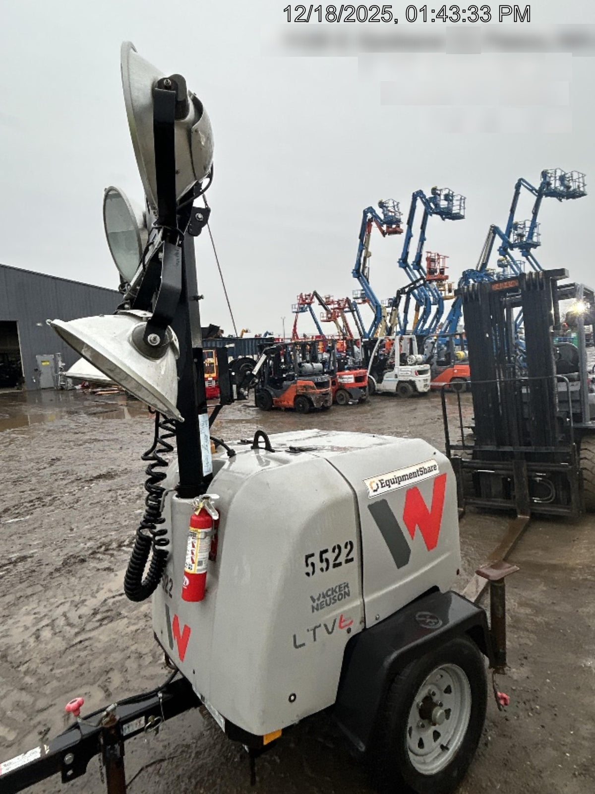 2017 Wacker Neuson LTV6L-MH Wacker Neuson 6 kW Towable Light Generator