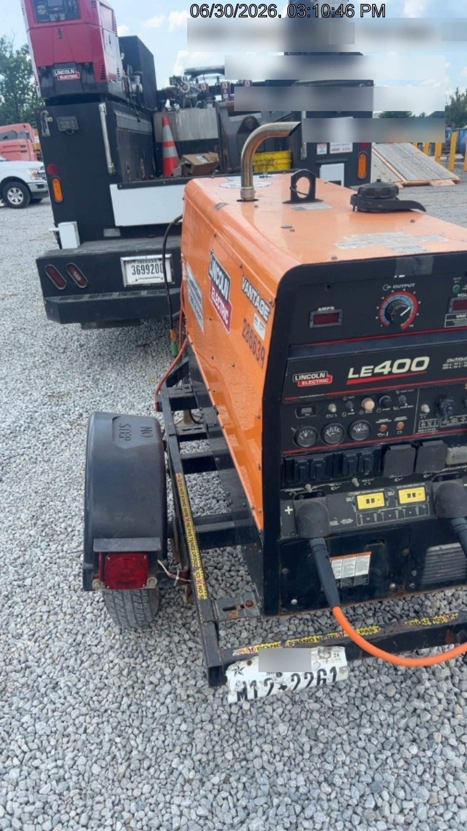 2022 Lincoln Electric LE400 Kubota V1505, Trlr, Cable Rack, Light Kit, ES Decals, T3