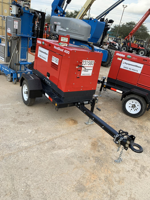 2022 Shindaiwa DGW400MDL Kubota D902 Engine, 23 HP, Dual Op Welder, Wire, Arc, Droop Stick, Tig, and CC Stick Functionality, Simulphase, 3 Phase and 1 Phase Gen Output, Single Axle NB Trlr, Slr Trckl Chrg 12V 12W, Fire Ext