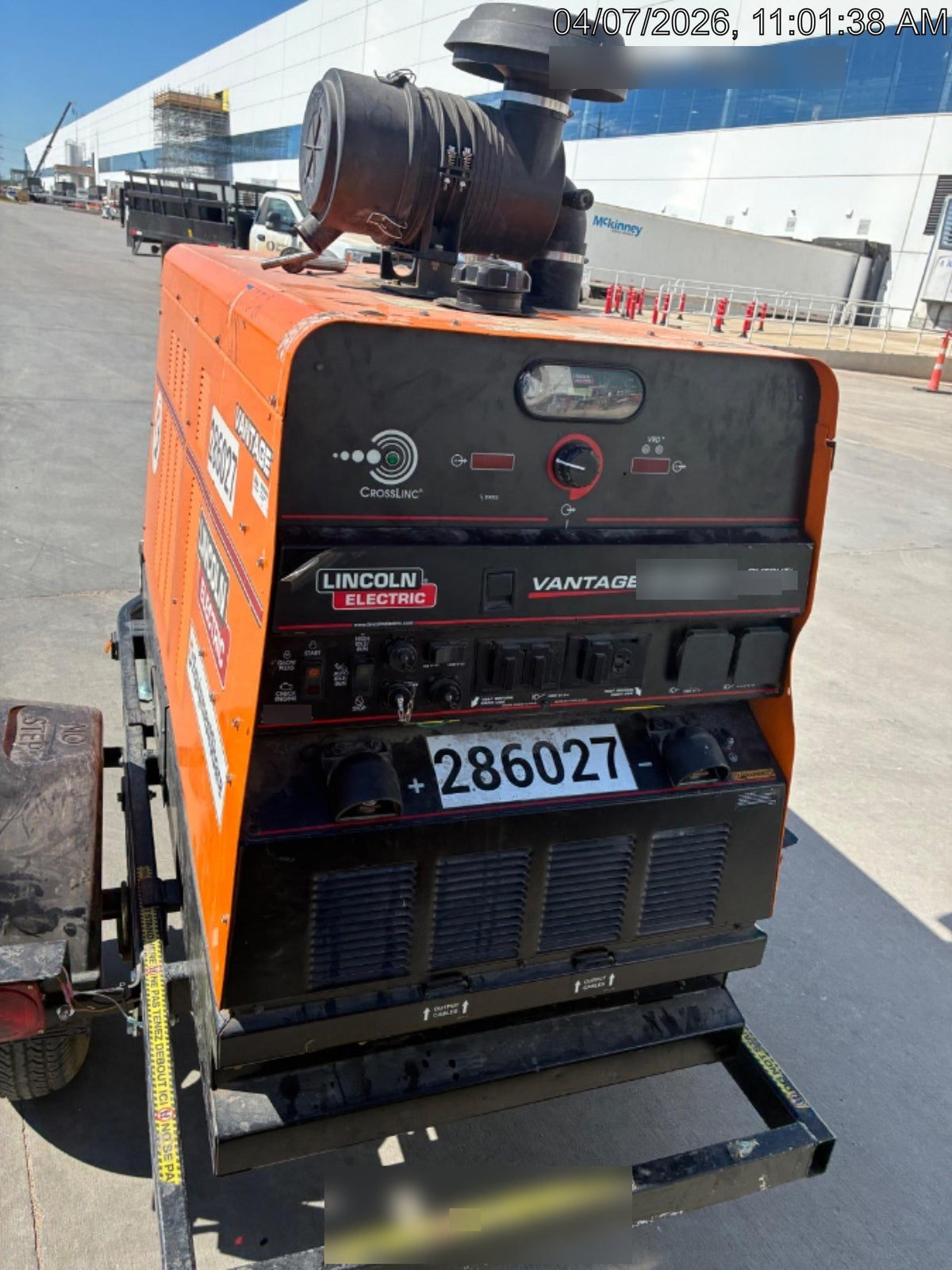 2022 Lincoln Electric Vantage 549X Crosslink Technology, Trailer Mounted, ES Decals, T3