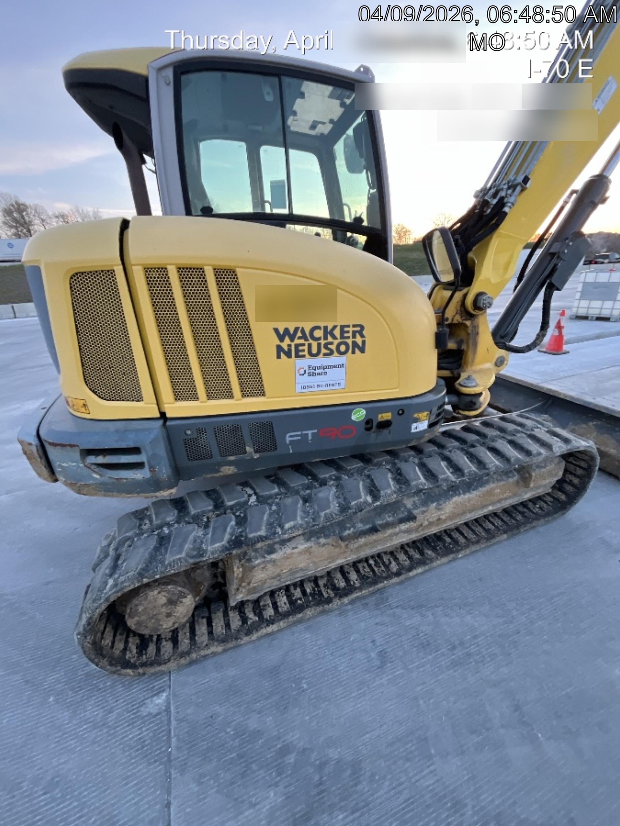 Wacker Neuson ET90 Cab, Long Dipperstick, Track, Bucket