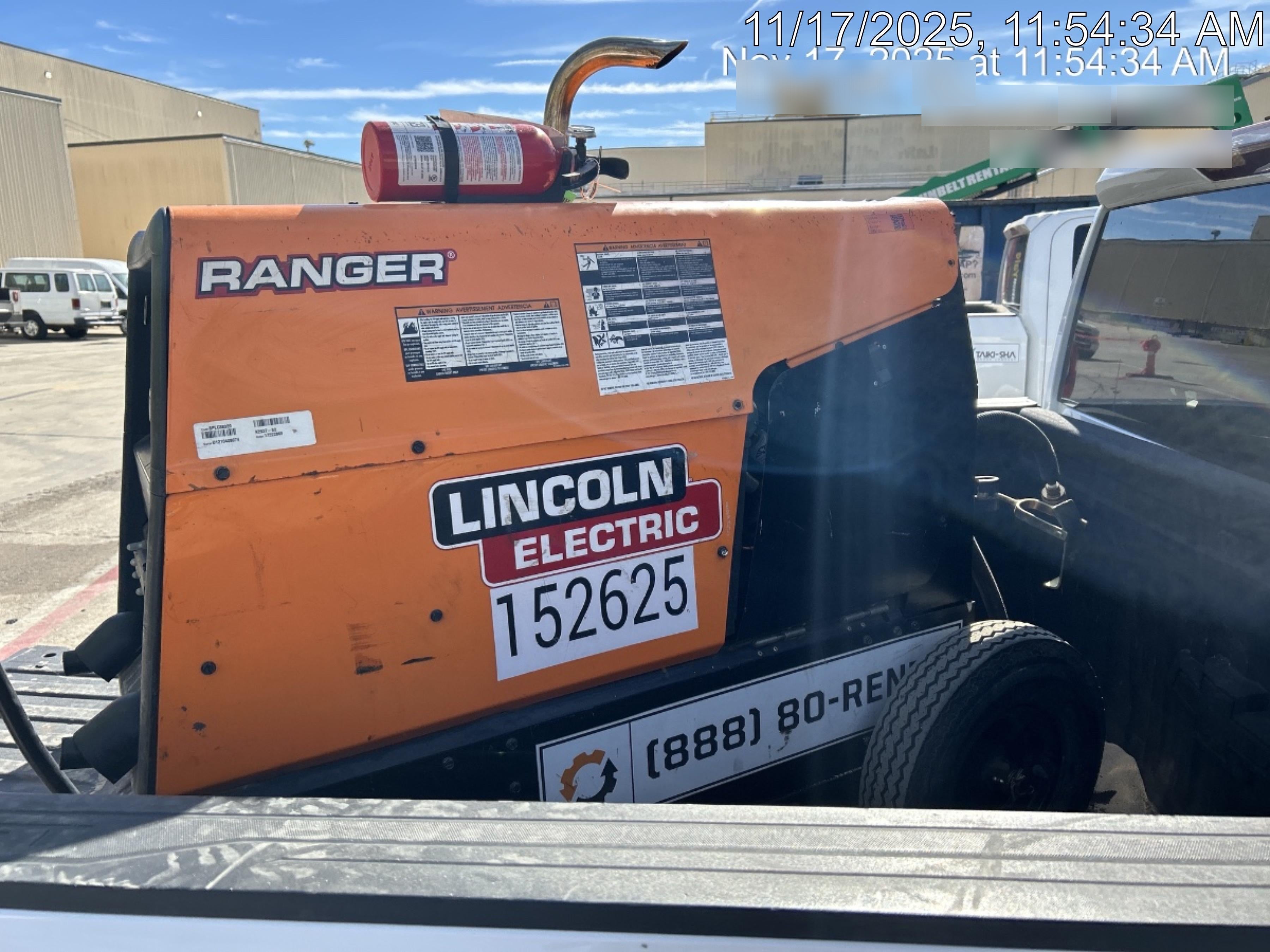 2021 Lincoln Electric Ranger 305 LPG LPG One-Pak (includes undercarriage, tank holder & tank strap) ORANGE