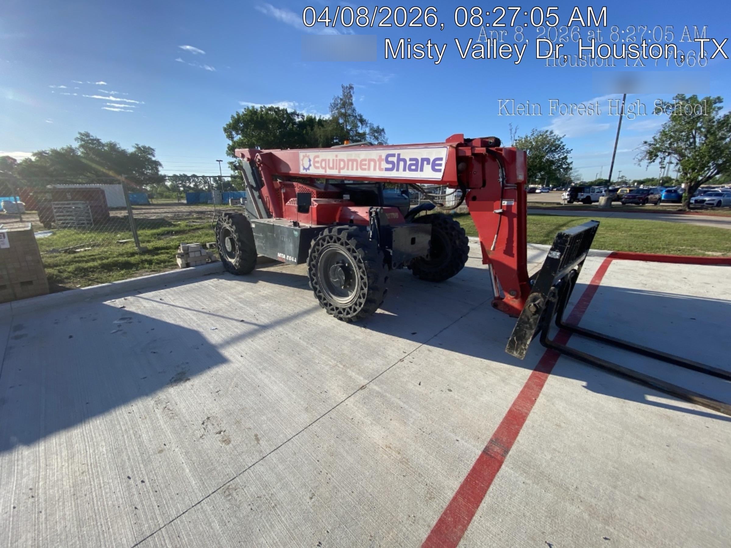2019 Manitou MTA8044 MTA8044 - 74 HP T4, Canopy, Worklights/Strobe, Beacon, 66" Carriage, 48" Forks, Solid Tires, Lift Hook, Aux Hydraulics