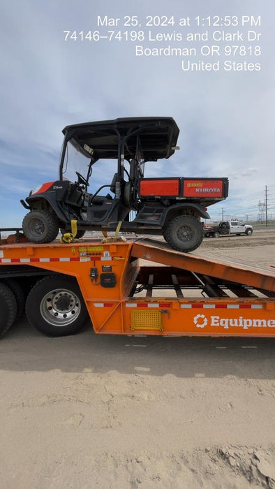 Kubota RTV-X1140W-H 4WD, LED Strobe, Windshield Acrylic Clear, Plastic Canopy, Wire Harness Kit, Backup Alarm