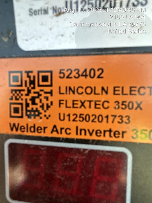 2025 LINCOLN ELECTRIC FLEXTEC 350X