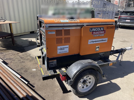2021 Lincoln Electric Vantage 322 Vantage 322 Ready Pak 3 w/ Decals, ORANGE (includes trailer, cable rack, fender light kit) NO Telematics