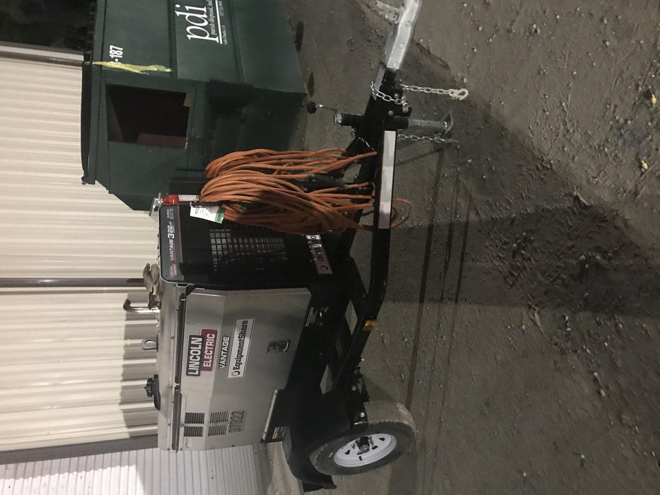 2019 Lincoln Electric Vantage 322 Ready-Pak 3, Two Wheel Trailer, Fender and Light Kit, Cable Rack