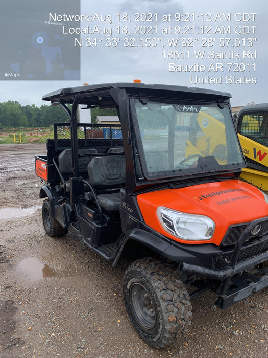 2019 Kubota RTV-X1140W-H 4wd Utility Cart, 4 Seat, Diesel, LED Strobe, Windshield Tempered Glass, Plastic Canopy, Wire Harness Kit, Backup Alarm