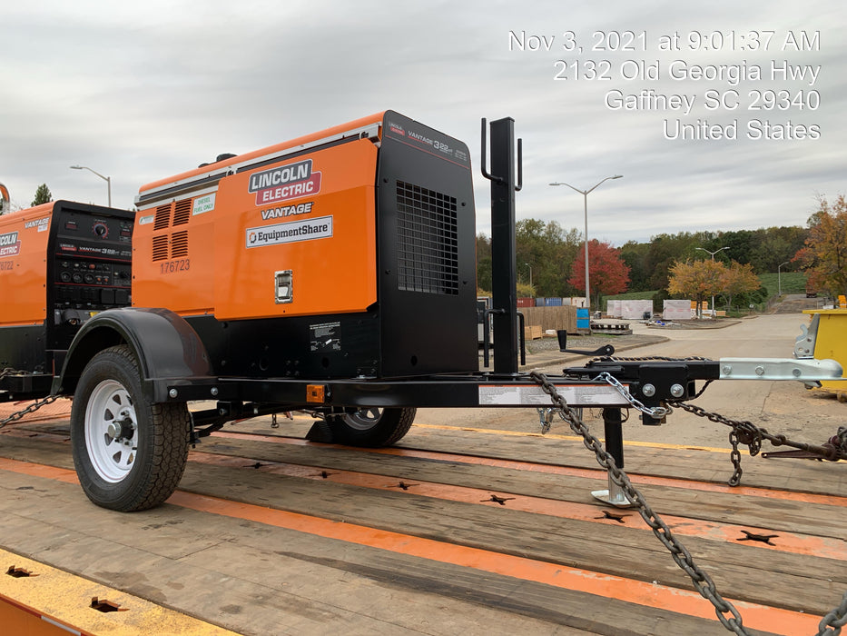 2021 Lincoln Electric Vantage 322 Vantage 322 Ready Pak 3 w/ Decals, ORANGE (includes trailer, cable rack, fender light kit) NO Telematics