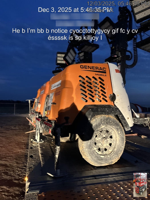 2024 Generac MLT2 Diesel, Flex Switch 120V Input, Powerzone Controller, 
(4) 320W LED Lights, 4kW Generator, 39.9 Gal Fuel Tank, 2" Ball, T3