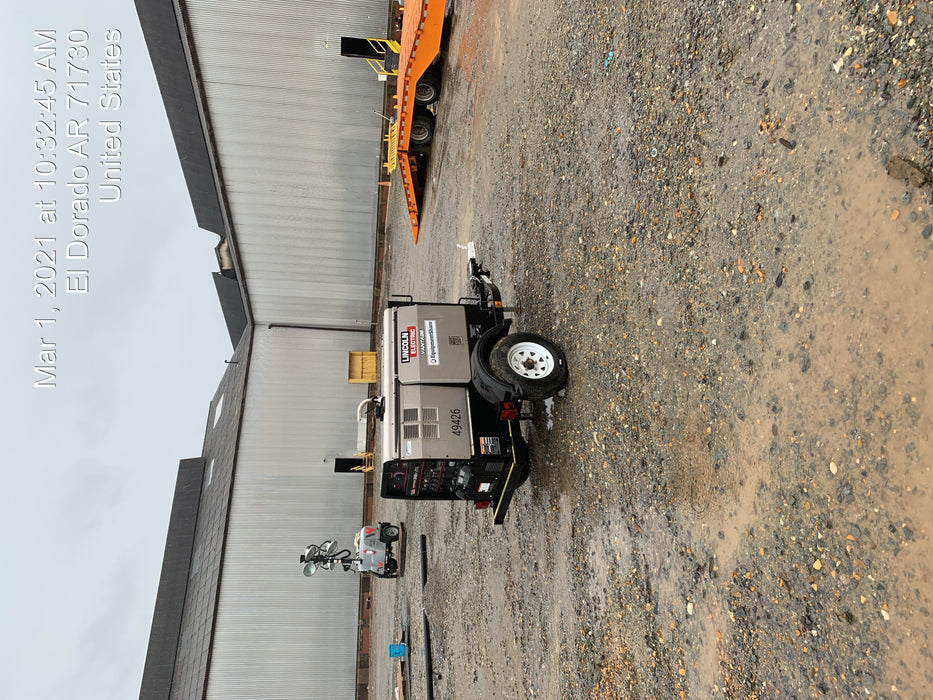 2019 Lincoln Electric Vantage 322 Ready-Pak 3, Two Wheel Trailer, Fender and Light Kit, Cable Rack