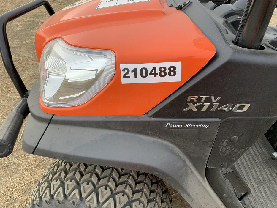 2022 Kubota RTV-X1140W-H Plastic Canopy, Windshield Acrylic Clear, LED Strobe Light, Wire Harness Kit, Back up Alarm