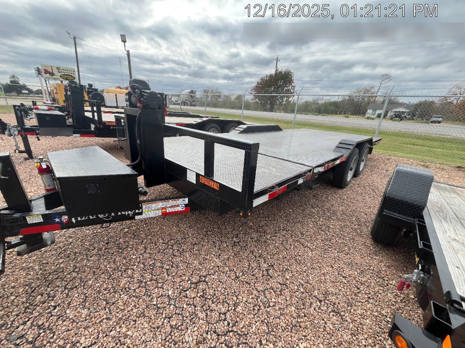 2024 TEXAS PRIDE TRAILERS 21' Lowboy Gravity Tilt Bed 14K Bumper Pull Trailer