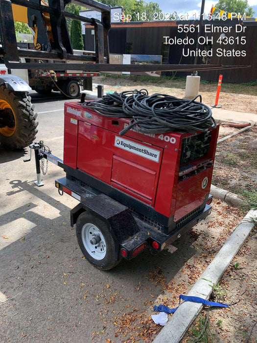 2023 Shindaiwa DGW400MDL Kubota D902 Engine, 23 HP, Dual Op Welder, Wire, Arc, Droop Stick, Tig, and CC Stick Functionality, Simulphase, 3 Phase and 1 Phase Gen Output, Single Axle NB Trlr, Slr Trckl Chrg 12V 12W, Fire Ext