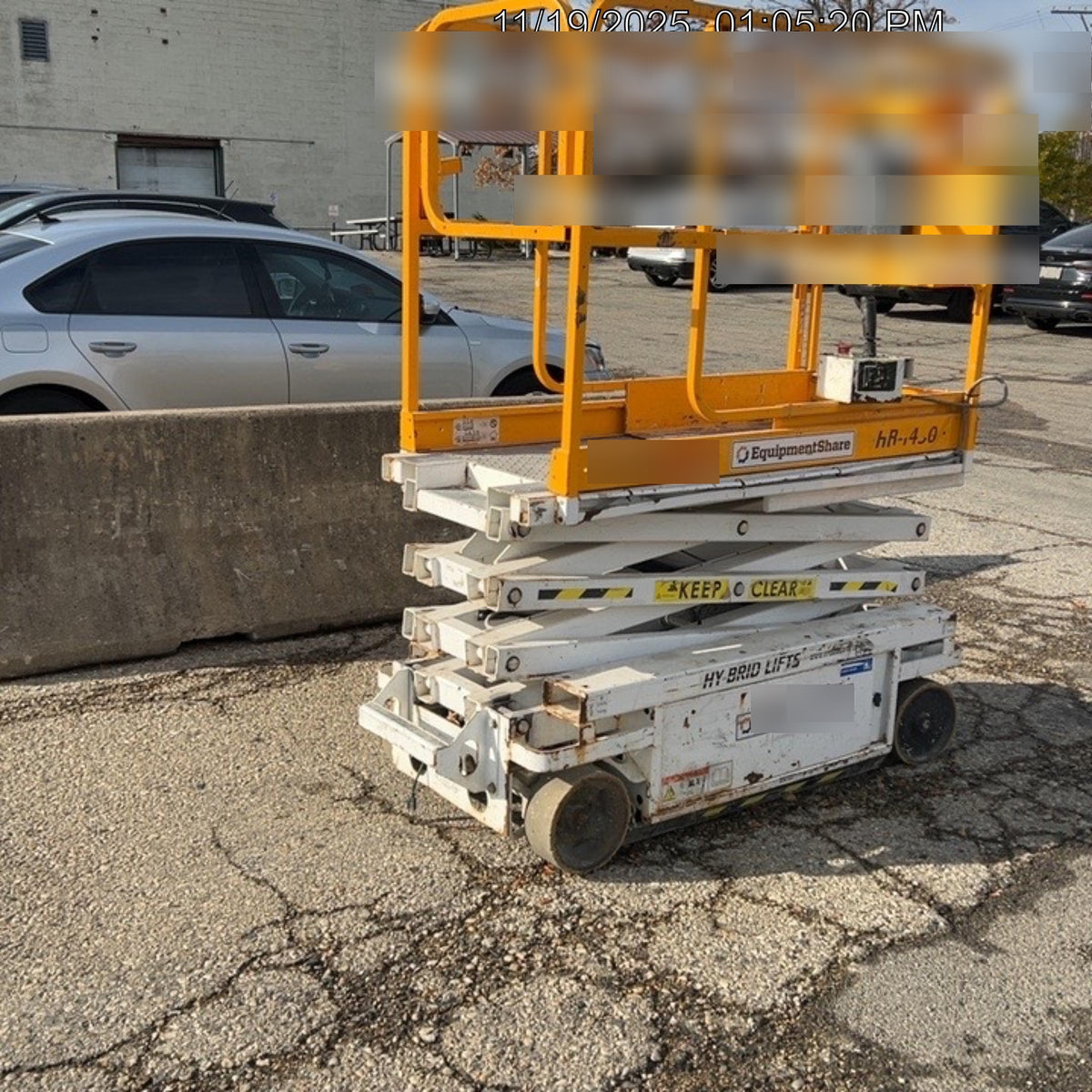Custom Equipment HB-1430 Hy-Brid Scissor Lift
Platform capacity up to 670 lbs
Working height up to 20 ft
Weighs under 1,700 lbs
Non-marking wheels