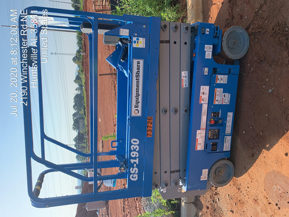 2019 Genie GS-1930 Fixed Rails with Chain Entry