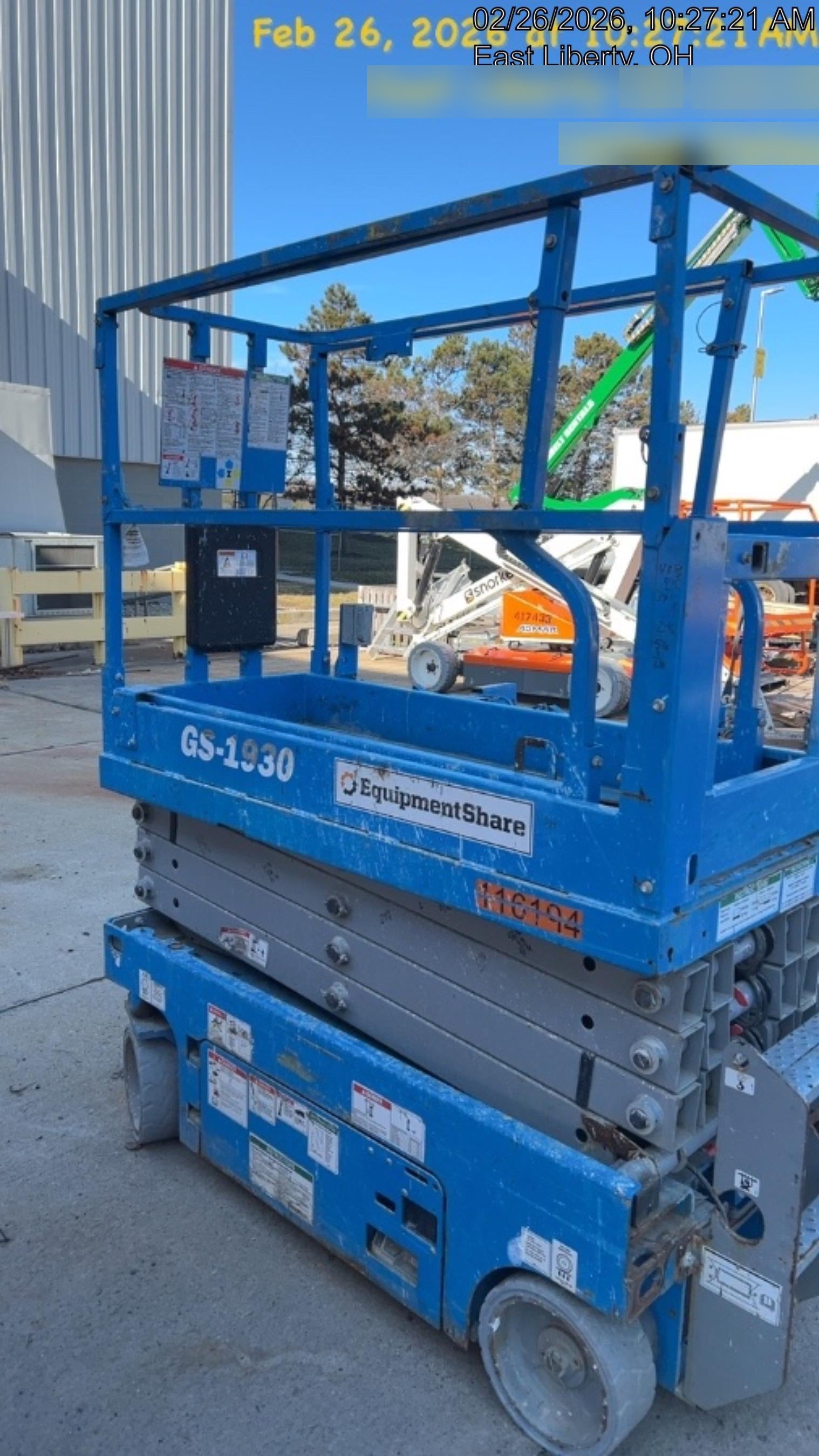 2020 Genie GS-1930 Solid Non Marking Tires, Beacon, Folding rails with half height swing gate