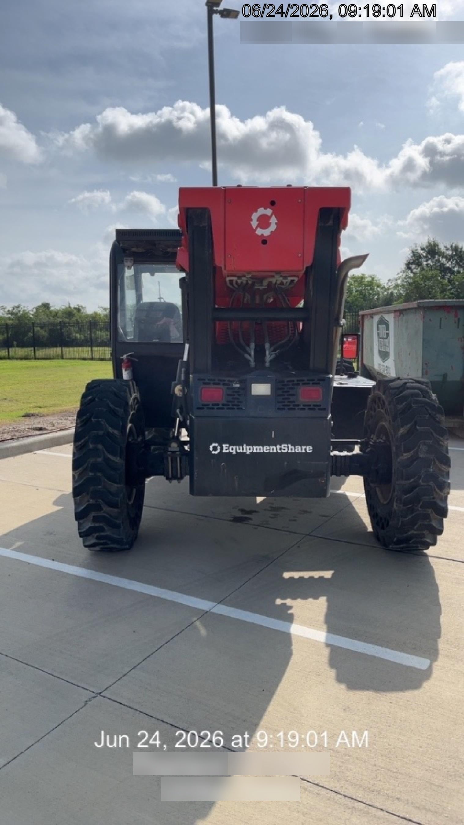 2019 Manitou MTA8044 74hp T4F, Cab/Heat/Air, Cab and Boom LED work lights, Auxiliary Hydraulics, Solid Tires, Amber strobe, Lift Hook 66" Carriage, 60" Forks