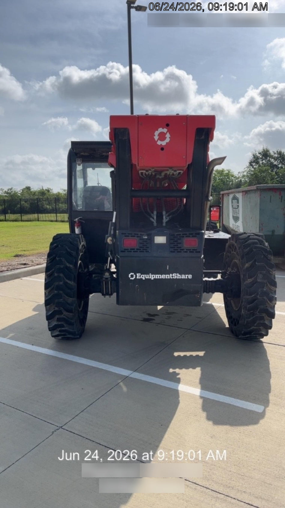 2019 Manitou MTA8044 74hp T4F, Cab/Heat/Air, Cab and Boom LED work lights, Auxiliary Hydraulics, Solid Tires, Amber strobe, Lift Hook 66" Carriage, 60" Forks
