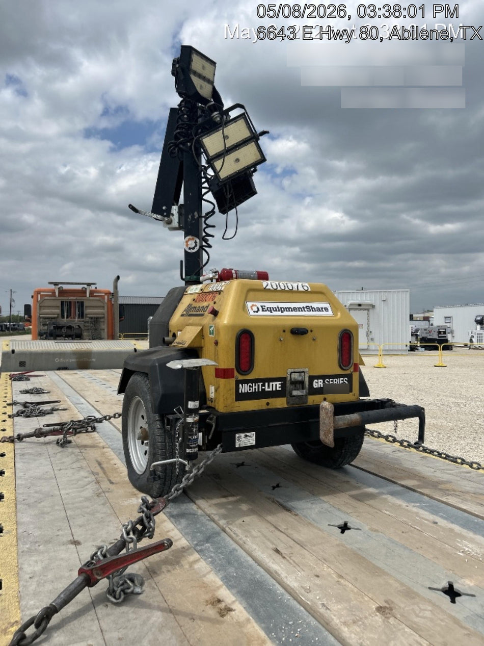 2022 Allmand NLV3GR (4) LED Light Fixture 350W, 23' Vertical Mast, 3kW Prime, Towable, Deep Sea L401, Leveling Jacks, Yanmar T4F 5.8hp