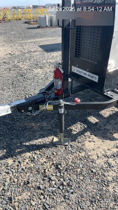 2022 Lincoln Electric Vantage 322 Trlr Mounted, Cable Rack, Light Kit