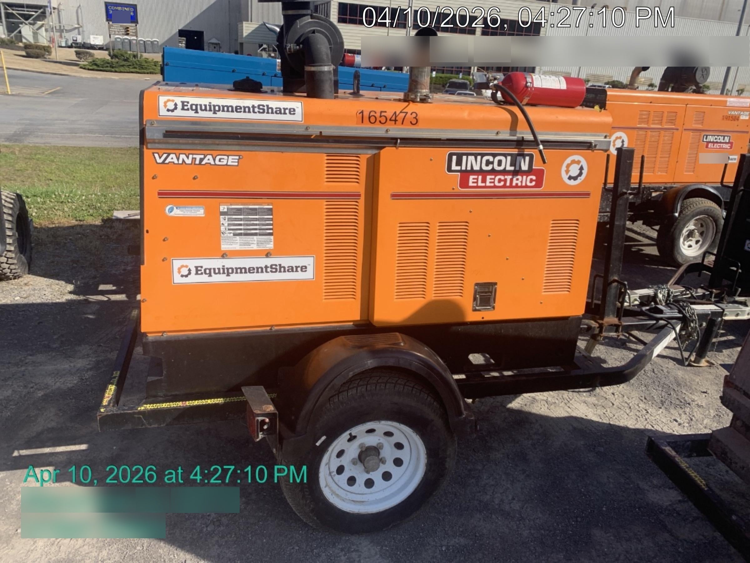 2021 Lincoln Electric Vantage 549X Ready Pak 3, ORANGE (includes trailer, cable rack, fender light kit)