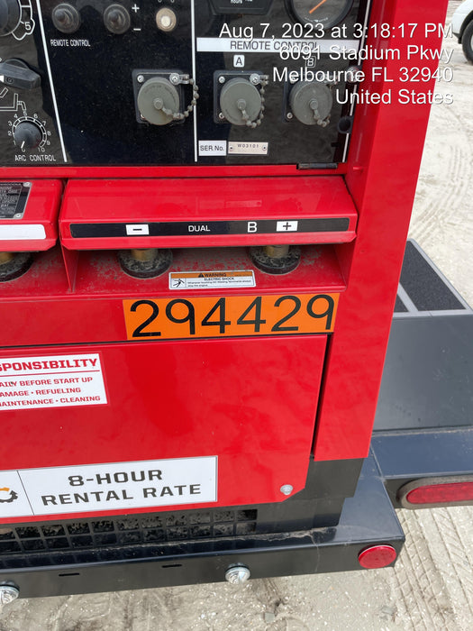 2023 Shindaiwa DGW400MDL Kubota D902 Engine, 23 HP, Dual Op Welder, Wire, Arc, Droop Stick, Tig, and CC Stick Functionality, Simulphase, 3 Phase and 1 Phase Gen Output, Single Axle NB Trlr, Slr Trckl Chrg 12V 12W, Fire Ext
