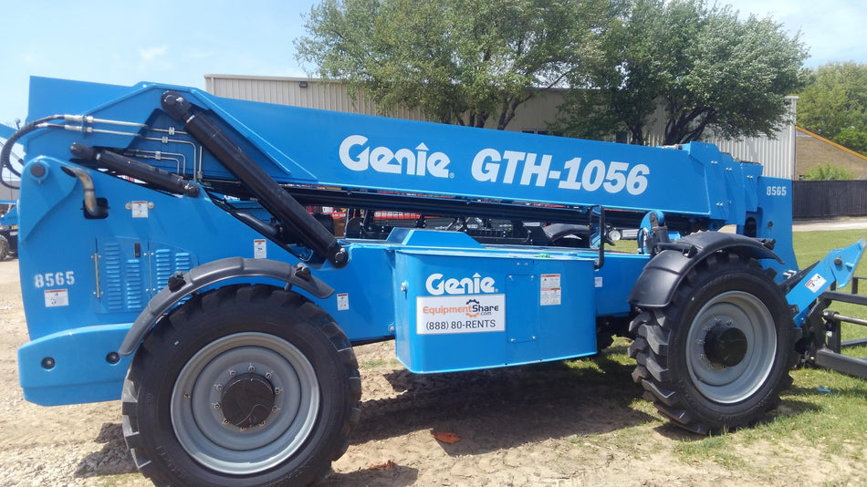 2018 Genie GTH-1056 Genie GTH-1056 w/Open ROPS, Solid Tires, Work Light/Beacon, 60" Carriage and Forks