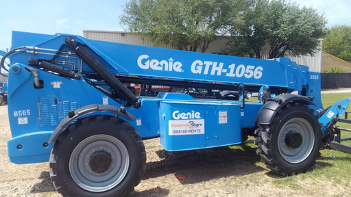 2018 Genie GTH-1056 Genie GTH-1056 w/Open ROPS, Solid Tires, Work Light/Beacon, 60" Carriage and Forks