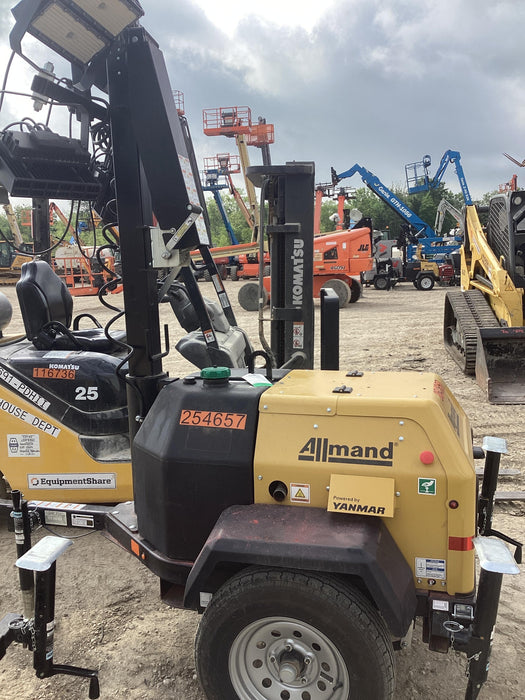 2022 Allmand NLV3GR (4) LED Light Fixture 350W, 23' Vertical Mast, 3kW Prime, Towable, ES Decals, T3