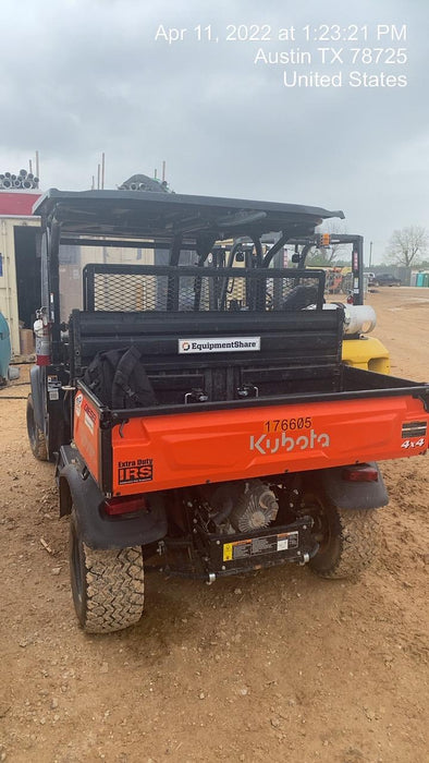 2021 Kubota RTV-X1140W-H Plastic Canopy, Windshield Acrylic Clear, LED Strobe Light, Wire Harness Kit, Back up Alarm