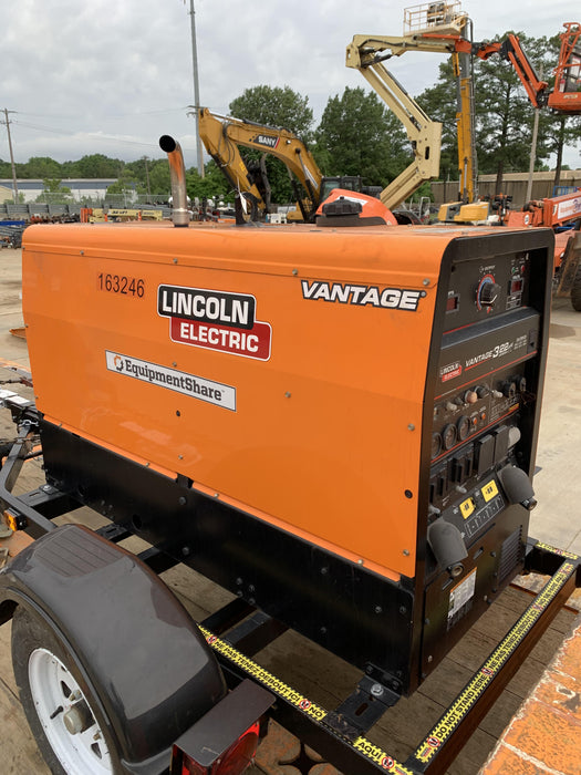 2021 Lincoln Electric Vantage 322 Vantage 322 Ready Pak 3 w/ Decals, ORANGE (includes trailer, cable rack, fender light kit) NO Telematics