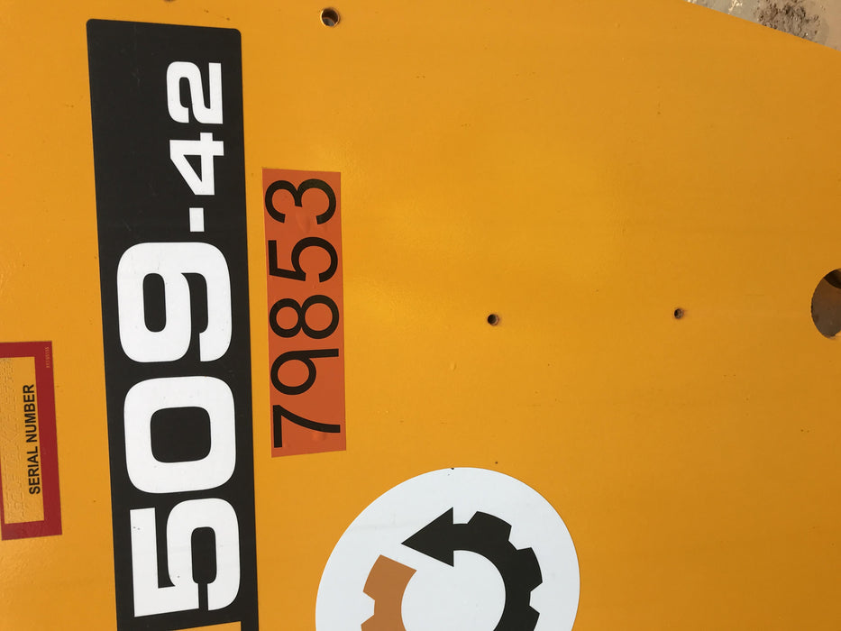 2020 JCB 509-42 Canopy, Solid Tires, Work Lights, Beacon, Aux Hydraulics, Back up Alarm, Lifting Eye, ES Decals