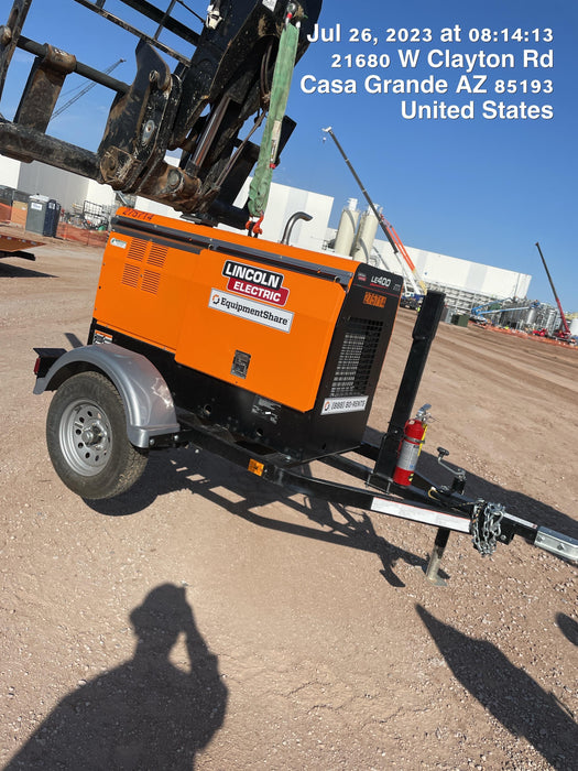 2022 Lincoln Electric LE400 Kubota V1505, Trlr, Cable Rack, Light Kit, ES Decals, T3