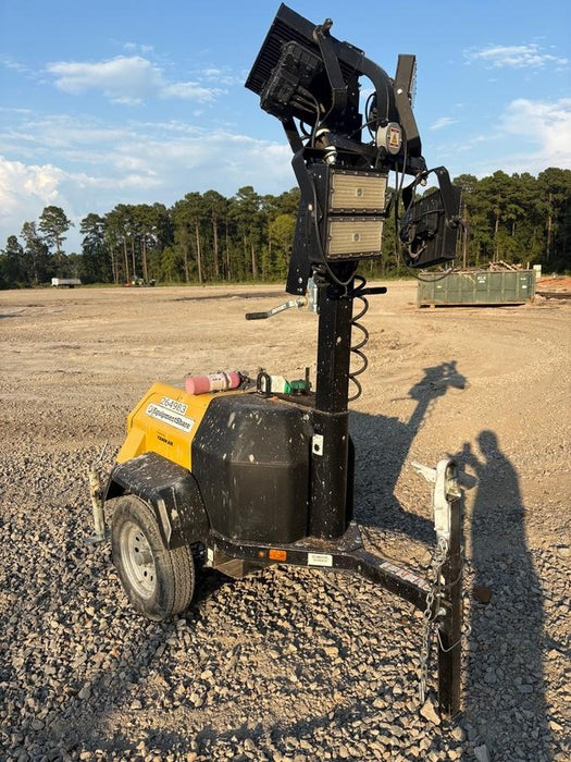 2022 Allmand NLV3GR (4) LED Light Fixture 350W, 23' Vertical Mast, 3kW Prime, Towable, ES Decals, T3