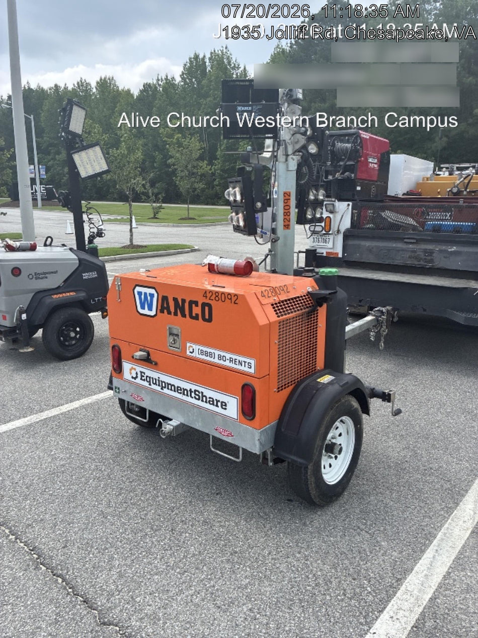 2024 Wanco WLTT-4MM4K Diesel, Deep Sea Controller, Shore Power Plug, Auto Start, (4) 350W LED Floodlights, 4kW Generator, 60 Gal Fuel Tank, 2" Ball, T3