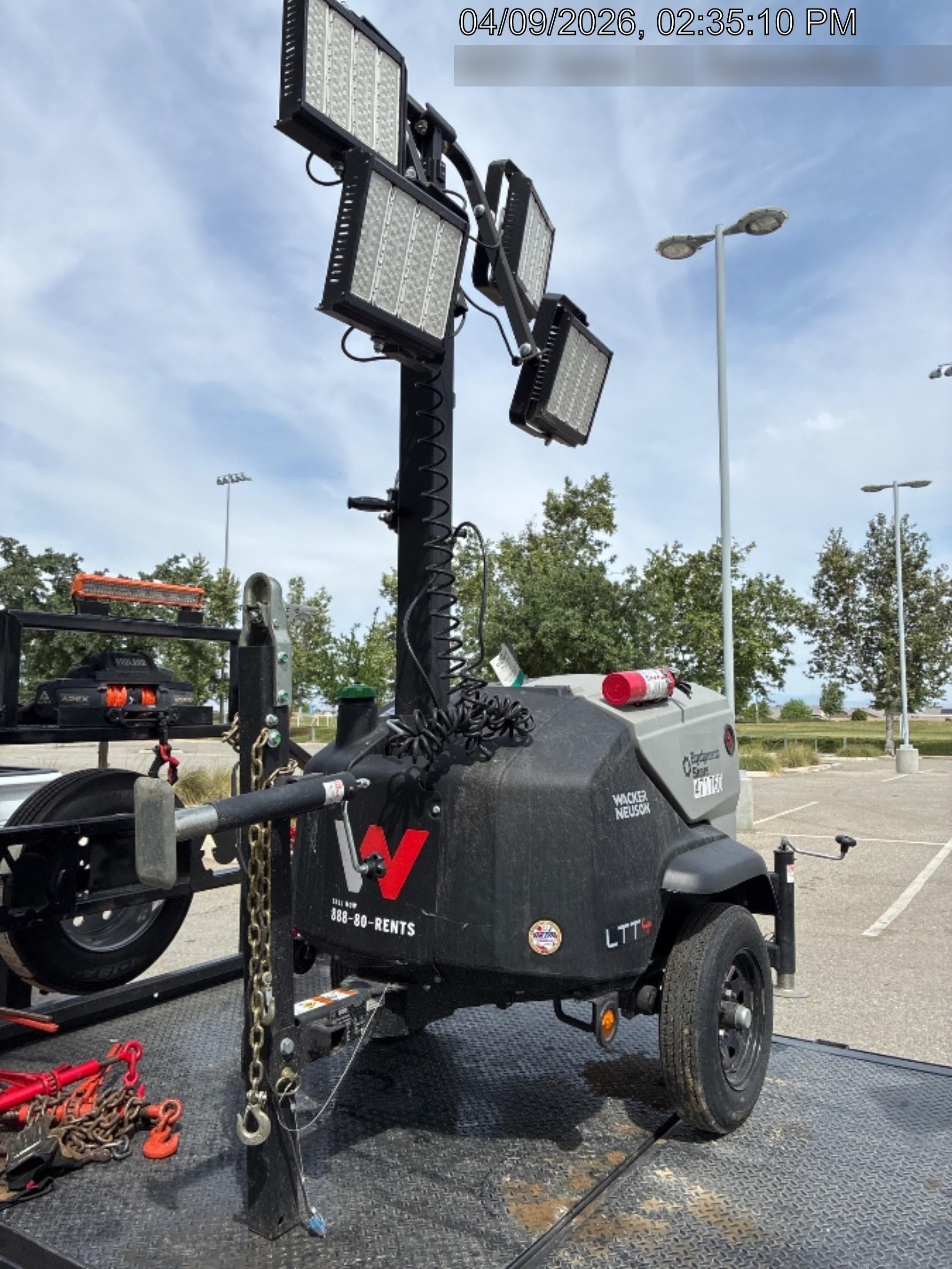2024 Wacker Neuson LTT4 Diesel, Kohler KDW702, Deep Sea Controller, Auto Start, LED 320W, Bypass Outlet, T3