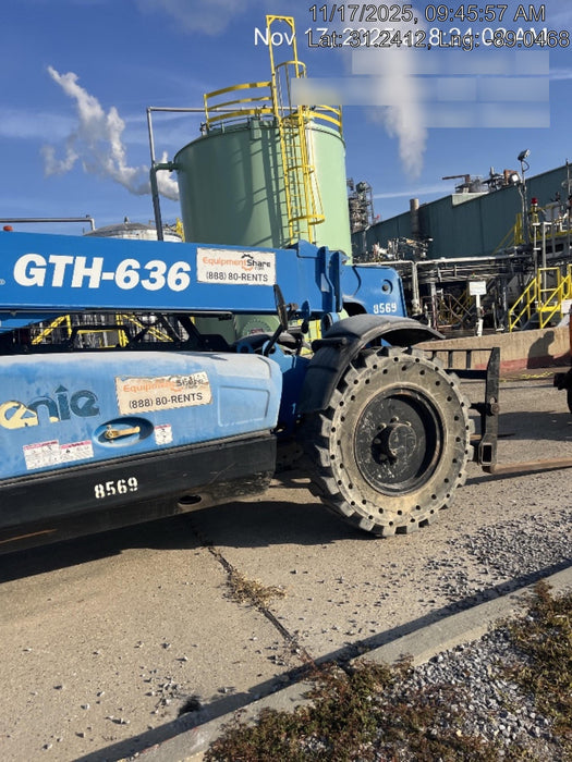 2018 Genie GTH-636 Genie GTH-636 w/Open ROPS, Solid Tires, Work Light/Beacon, 48" Carriage and Forks
