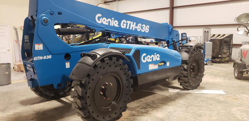 2018 Genie GTH-636 Genie GTH-636 w/Open ROPS, Work Lights, Solid Tires, RH Cab Mesh, Beacon, 48" Carriage and Forks
