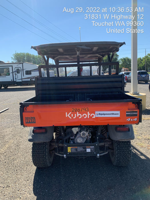 2022 Kubota RTV-X1140W-H Plastic Canopy, Windshield Acrylic Clear, LED Strobe Light, Wire Harness Kit, Back up Alarm