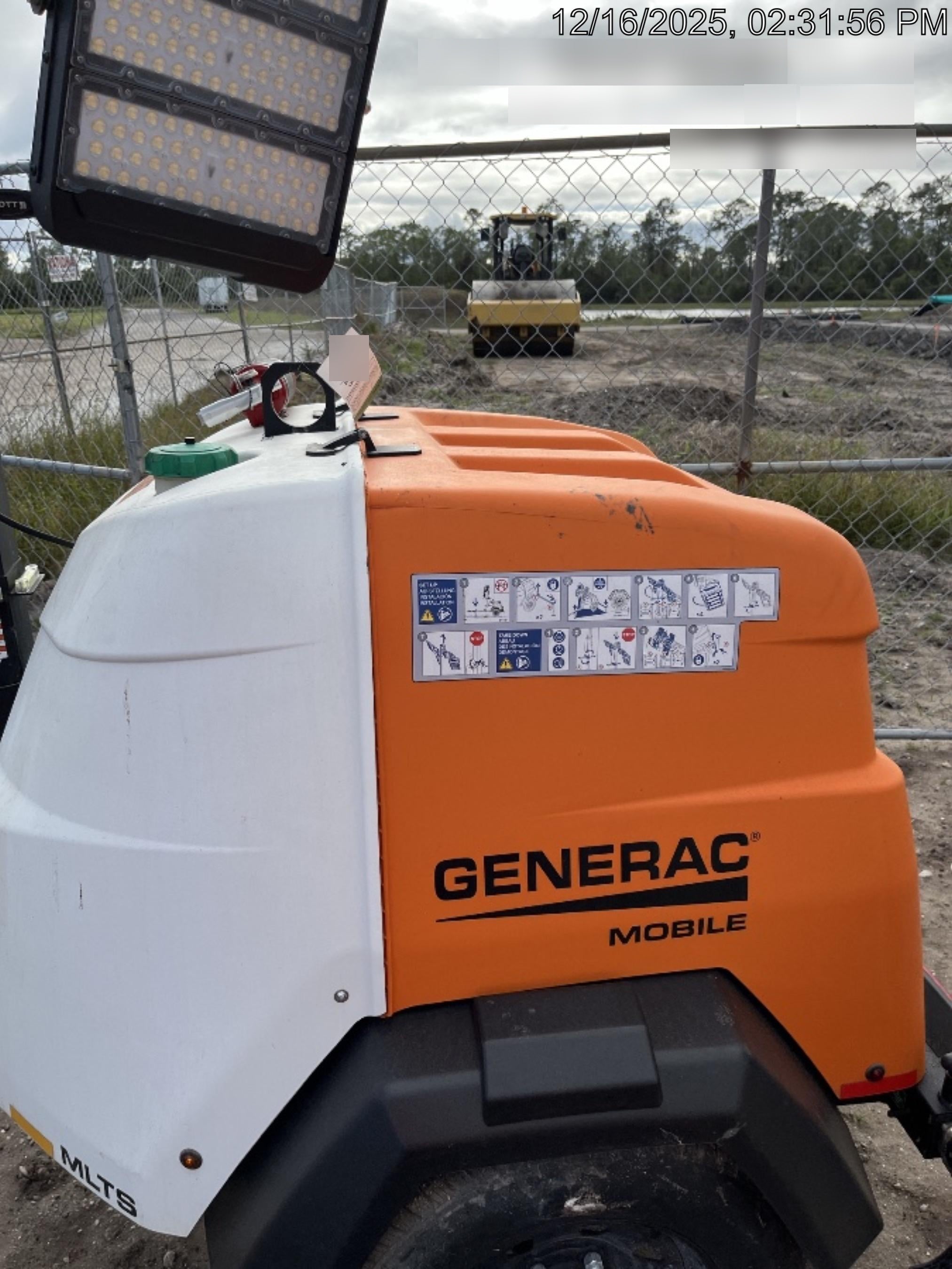 2025 Generac MLTS-4 Diesel, Mitsubishi L2E, 7.1 hp @1800 rpm, Flex Switch 120V Input, Powerzone Controller, (4) 320W LED Lights, 4kW Generator, 39.9 Gal Fuel Tank, 2" Ball, T3, ES Decals