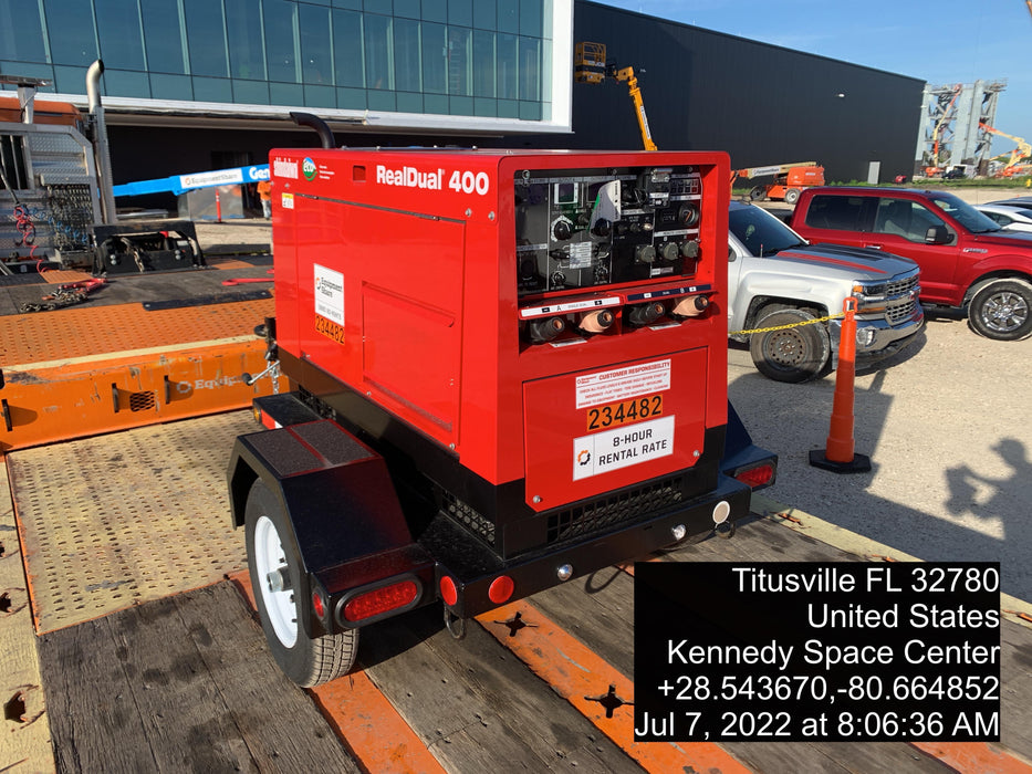 2022 Shindaiwa DGW400MDL Kubota D902 Engine, 23 HP, Dual Op Welder, Wire, Arc, Droop Stick, Tig, and CC Stick Functionality, Simulphase, 3 Phase and 1 Phase Gen Output, Single Axle NB Trlr, Slr Trckl Chrg 12V 12W, Fire Ext