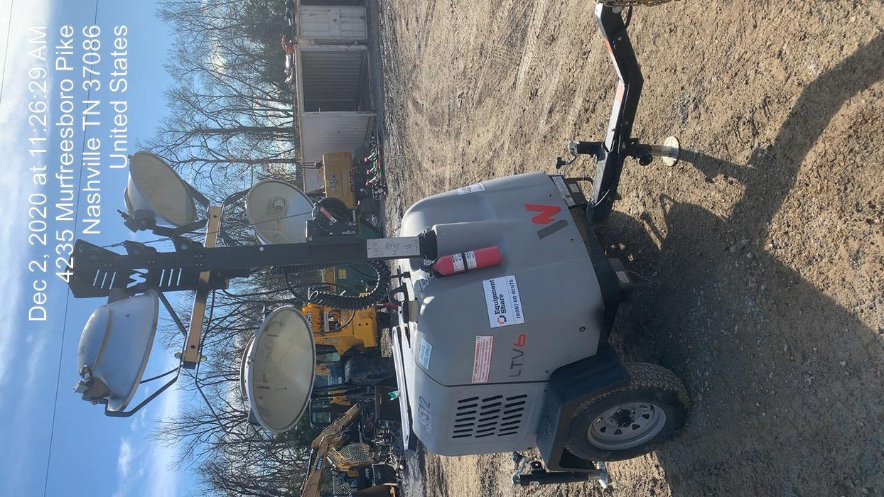 2019 Wacker Neuson LTV6L-MH Wacker Neuson LTV6L Mobile Light Tower w/Fuel Level Sensor Installed