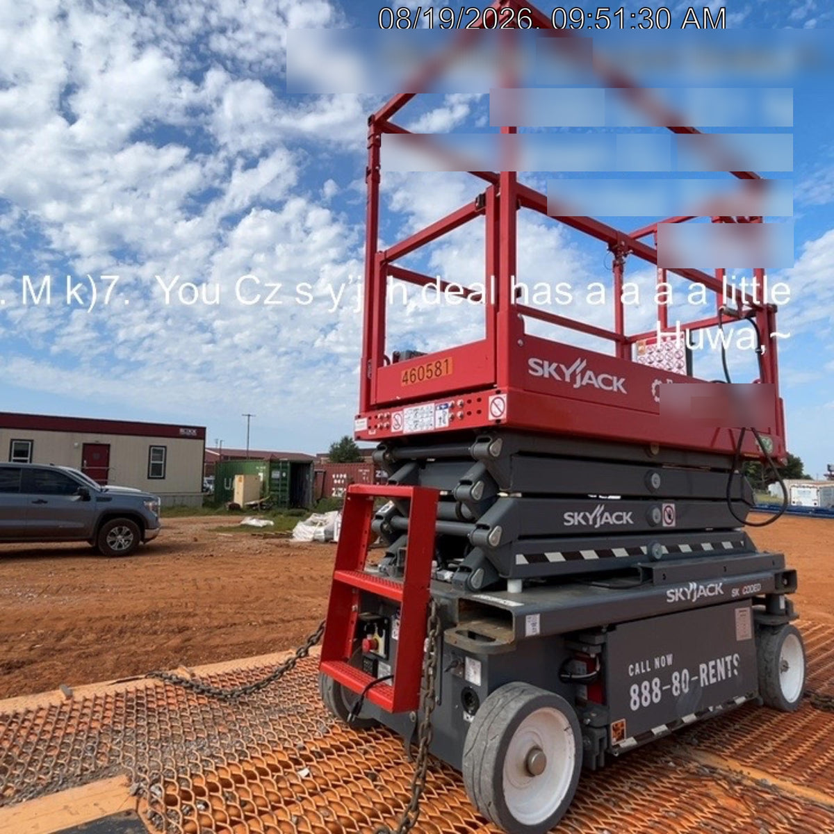 2024 Skyjack SJ3219 Electric Drive, Sld NM Tires, DBcns, RFRails, Power to Platform, T3 + Access Control
