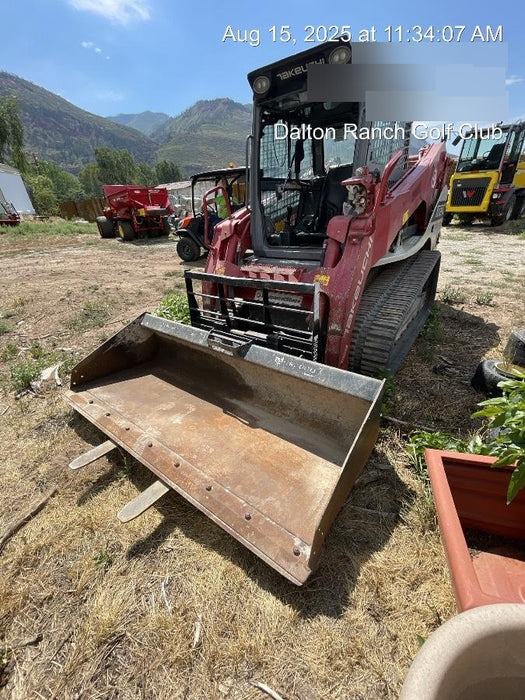 2019 Takeuchi TL12V2C ROPS/FOPS Cab, Heat/AC, Defroster, Rubber Tracks, Back-up Alarm, Front & Rear Working Lights, Auxiliary Hydraulics, Two-Speed Travel, Electronic Monitoring System, Hydraulic Universal Quick Hitch w/80" HD Dirt Bucket with 9 Teeth 24.0 cu.ft. Capacity